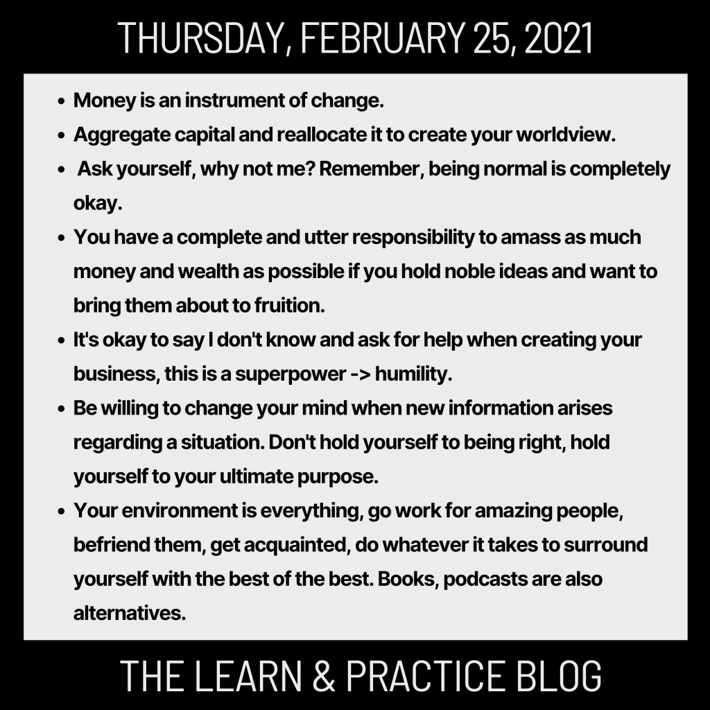 Thursday, February 25, 2021&nbsp;Notes