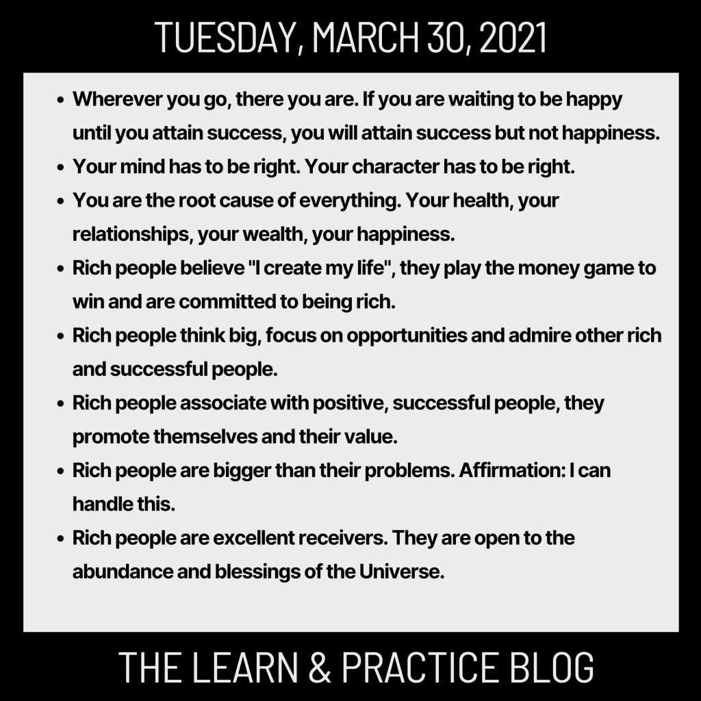 Tuesday, March 30, 2021&nbsp;Notes