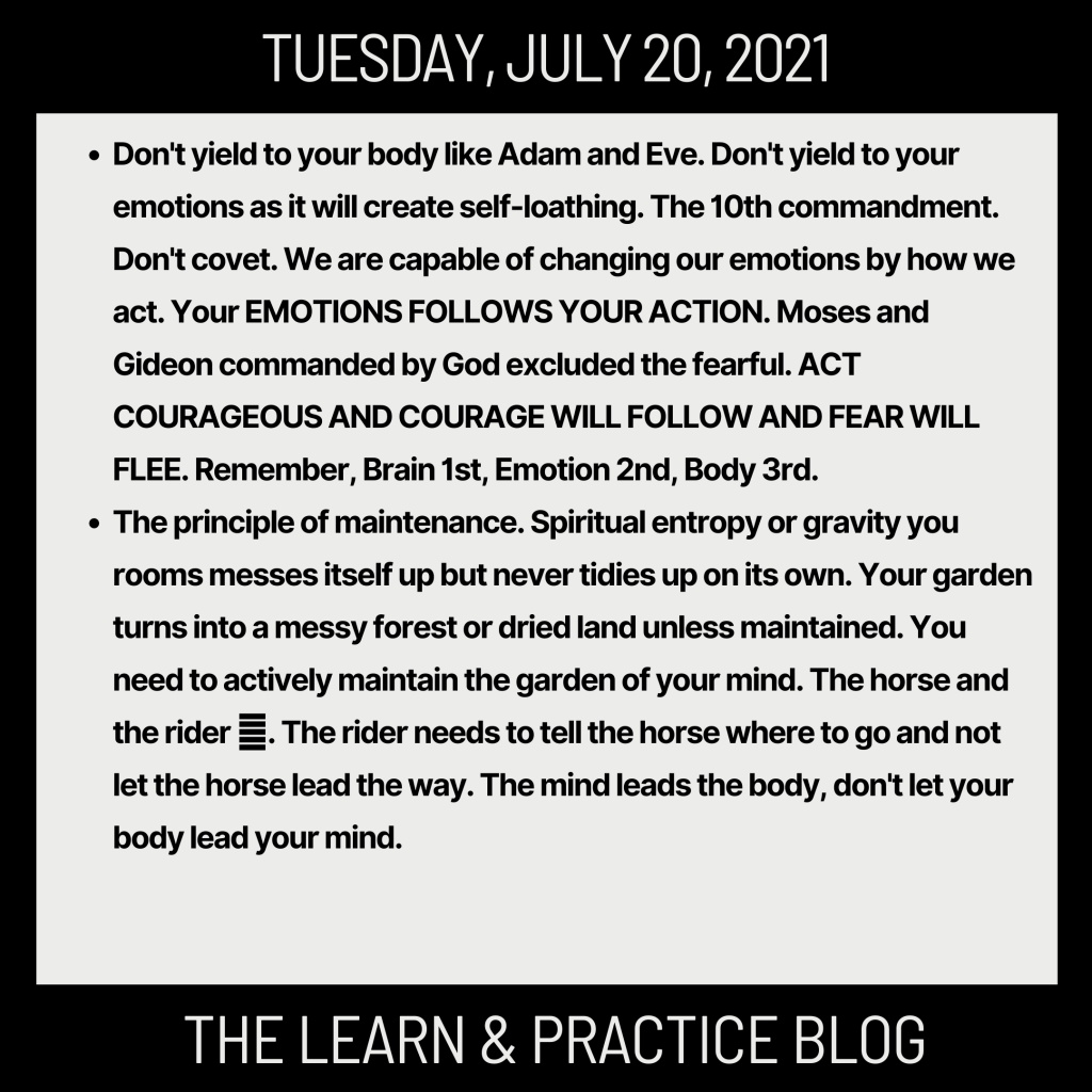 Tuesday, July 20, 2021 Notes Part&nbsp;2